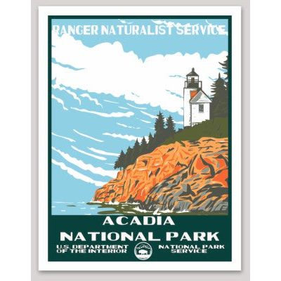 Acadia National Park WPA Sticker Large - sticker