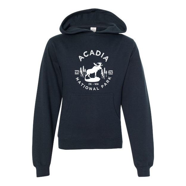 Acadia National Park Youth Hoodie Sweatshirt - S / Navy - hoodie