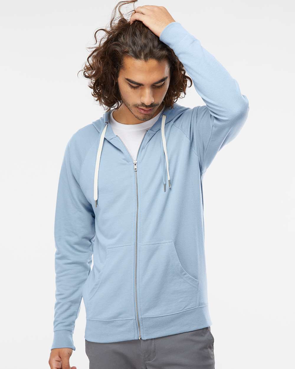 Independent Trading Co. Icon Lightweight Loopback Terry Full-Zip Hooded Sweatshirt SS1000Z