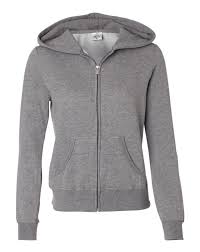 AFX25FZ - Women Fitted Zip Hood - Gunmetal Heather / XS - CLOSE