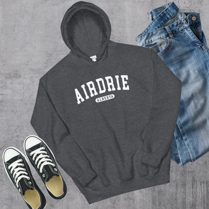 Airdrie Alberta College Hoodie - Dark Heather / S