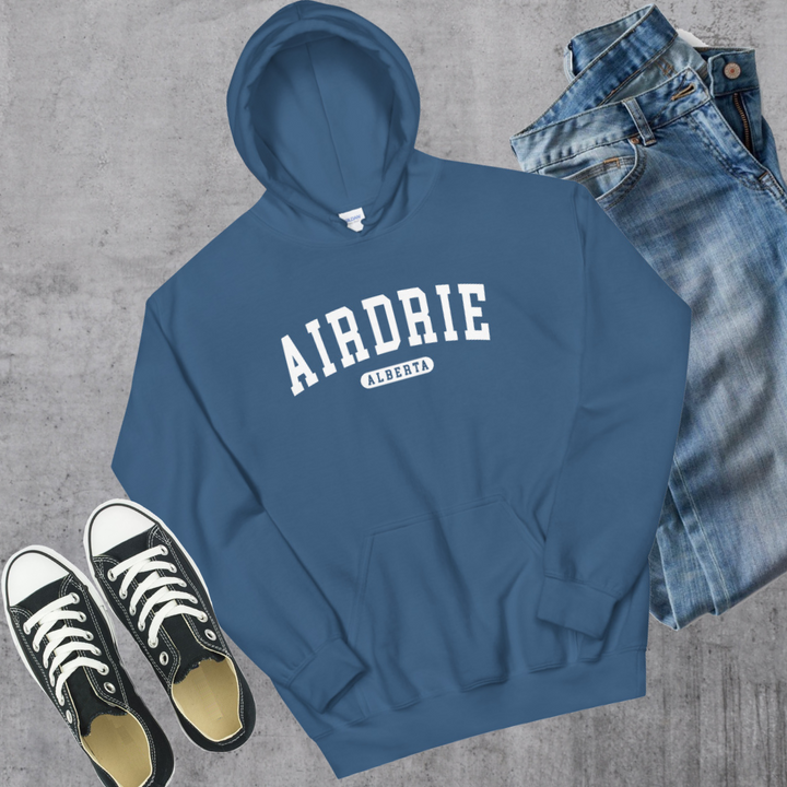 Airdrie Alberta College Hoodie - Indigo Blue / S