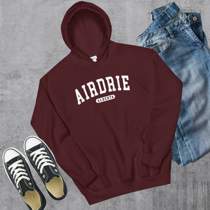 Airdrie Alberta College Hoodie - Maroon / S