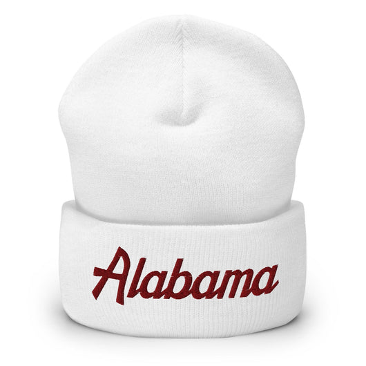 Alabama Crimson Embroidered Knit Cuffed Beanie