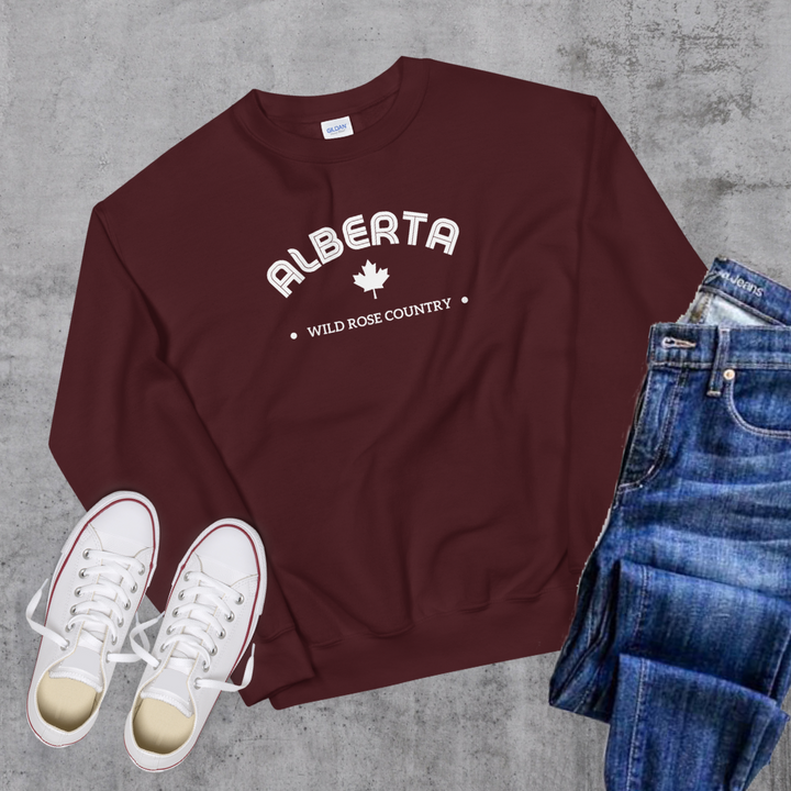 Alberta License Crewneck - Maroon / S