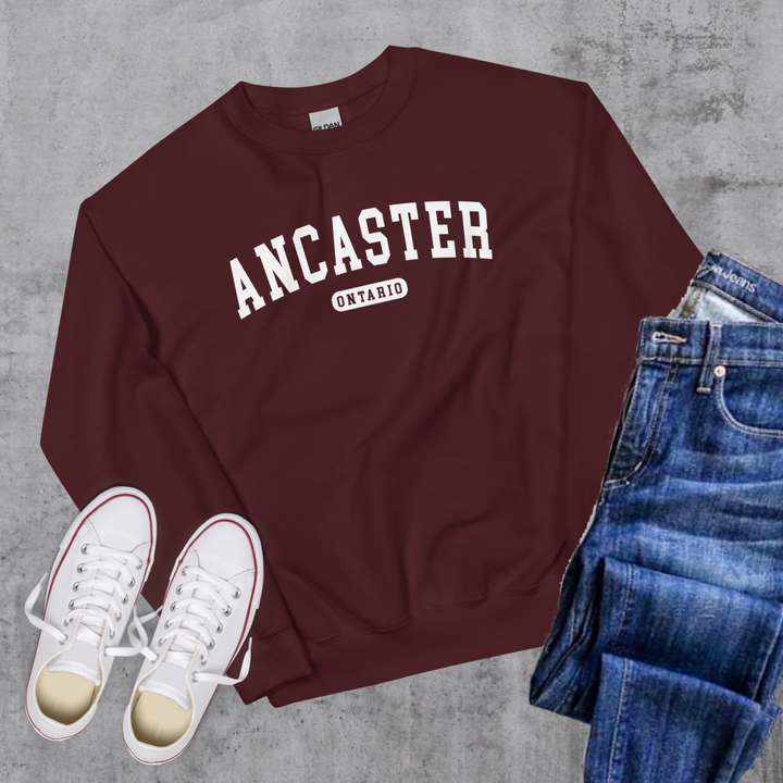 Ancaster College Crewneck - Maroon / S