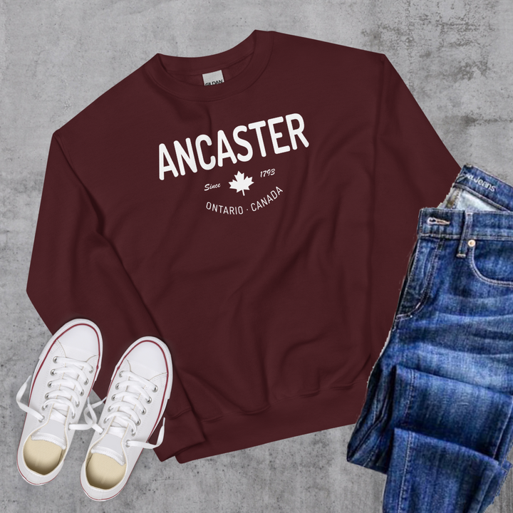 Ancaster since 1793 Crewneck - Maroon / S