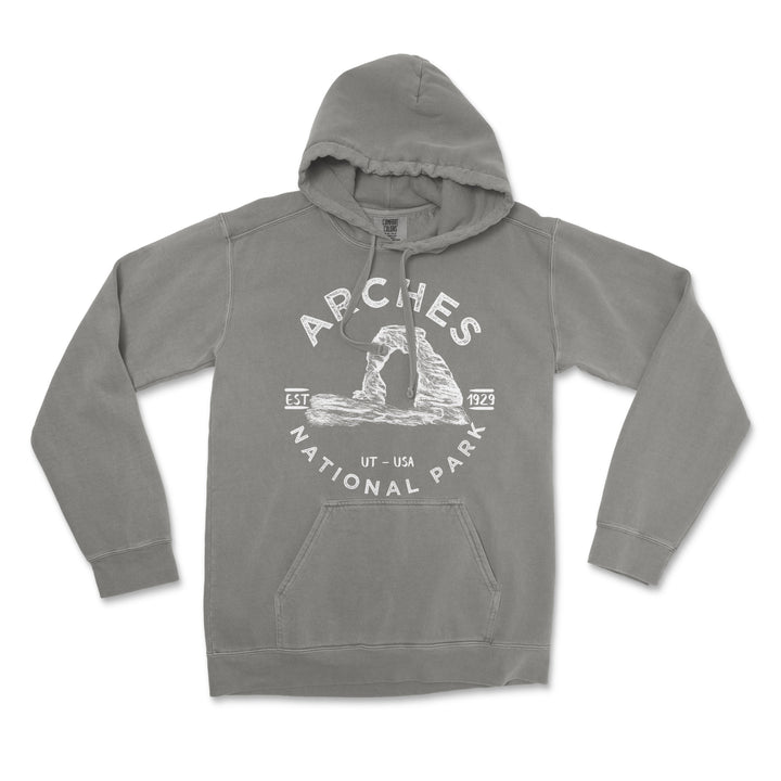 Arches National Park Comfort Colors Hoodie - S / Grey - hoodie