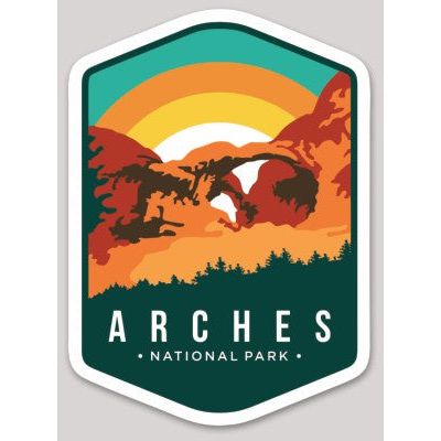 Arches National Park Die Cut Sticker Large - sticker