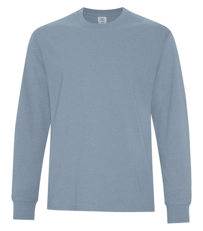 Atc Earth Wash Everyday L/S Tee ATC6015 - Stone Blue / S - T-Shirts & Activewear