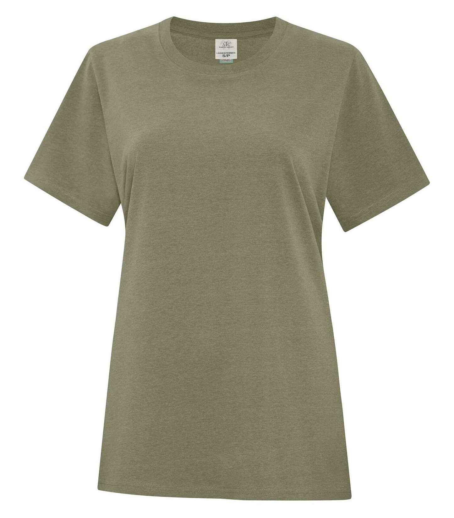 Atc Earth Wash Everyday Ladies Tee ATC6040L - Military / S - T-Shirts & Activewear