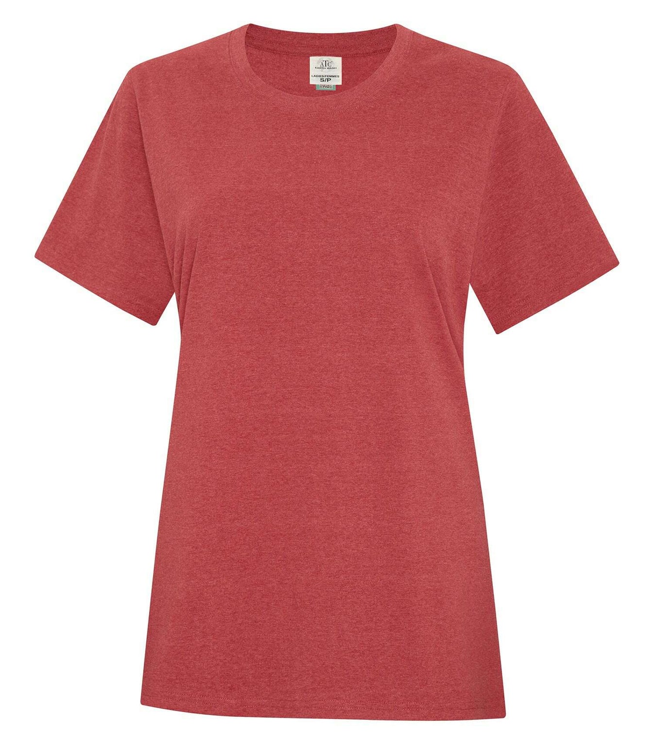 Atc Earth Wash Everyday Ladies Tee ATC6040L - Red / S - T-Shirts & Activewear