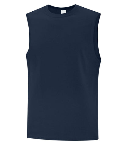 Atc Everyday Collection Cotton Sleeveless Tee ATC1002 - Navy / S - T-Shirts & Activewear