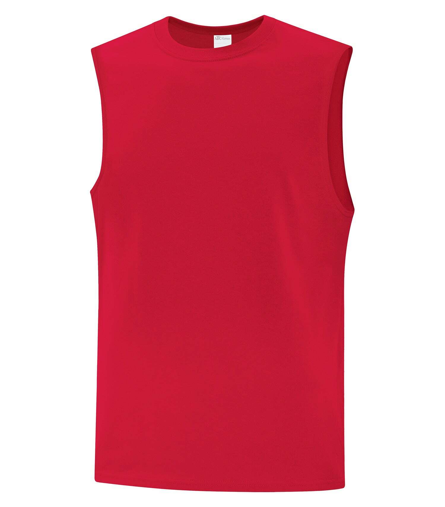 Atc Everyday Collection Cotton Sleeveless Tee ATC1002 - Red / S - T-Shirts & Activewear