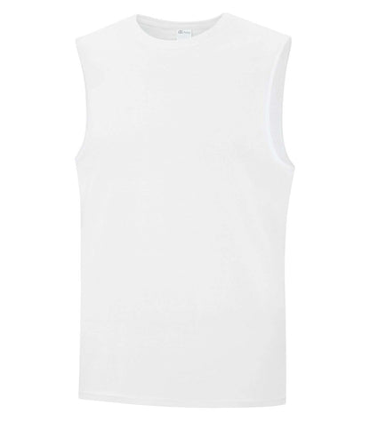 Atc Everyday Collection Cotton Sleeveless Tee ATC1002 - White / S - T-Shirts & Activewear