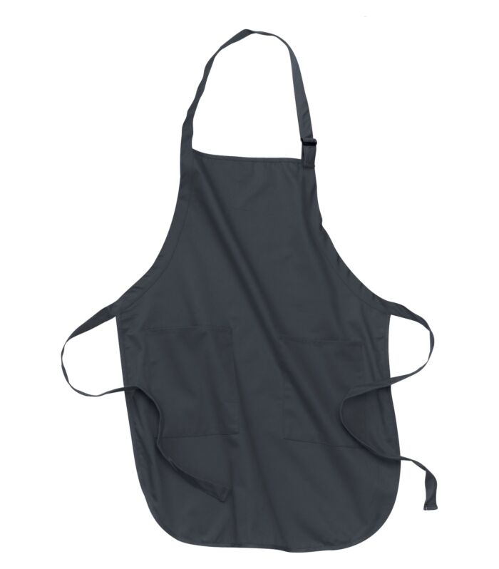ATC™ Everyday Full Length Apron with Soil Release Finish Durable 100% Cotton Protection - Coal Grey - Aprons