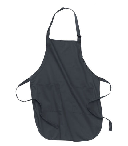 ATC™ Everyday Full Length Apron with Soil Release Finish Durable 100% Cotton Protection - Coal Grey - Aprons