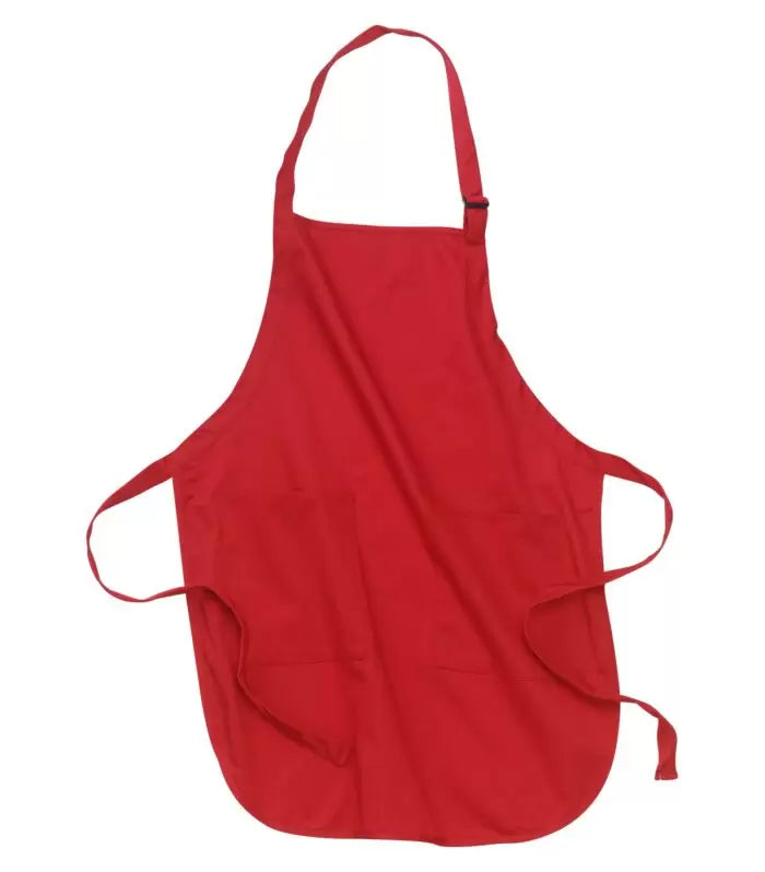 ATC™ Everyday Full Length Apron with Soil Release Finish Durable 100% Cotton Protection - Red - Aprons