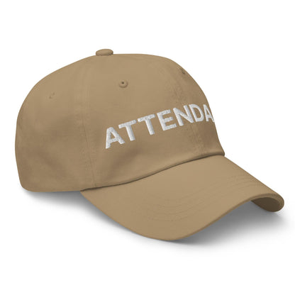 Khaki attendant uniform embroidered work embroidered dad hat for professional attire