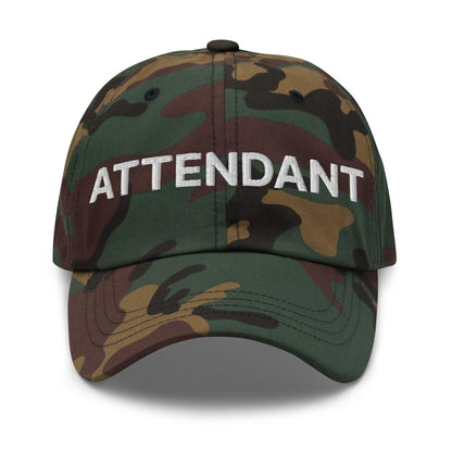 Camouflage attendant uniform embroidered work embroidered dad hat for staff identification
