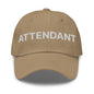 Khaki attendant uniform embroidered work embroidered dad hat for staff
