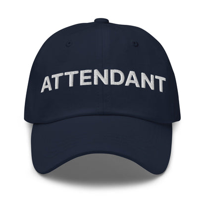 Navy blue Attendant uniform embroidered work embroidered dad hat for staff uniforms