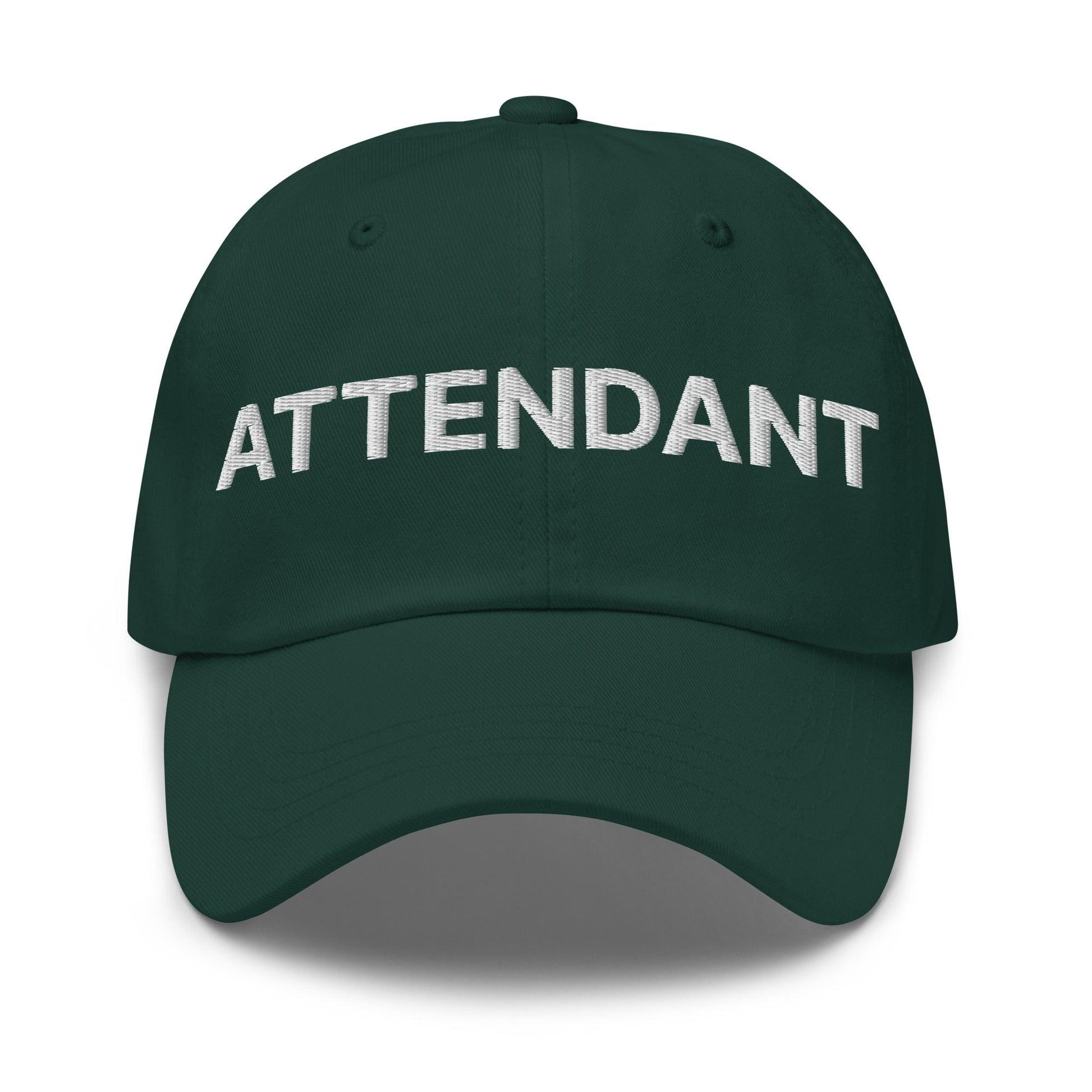 Green Attendant Uniform Embroidered Work Embroidered Dad Hat for professional staff