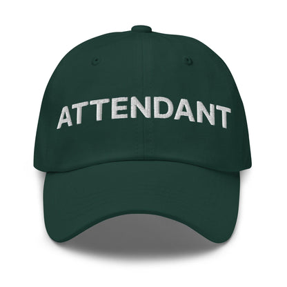 Green Attendant Uniform Embroidered Work Embroidered Dad Hat for professional staff