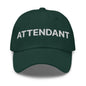 Green Attendant Uniform Embroidered Work Embroidered Dad Hat for professional staff