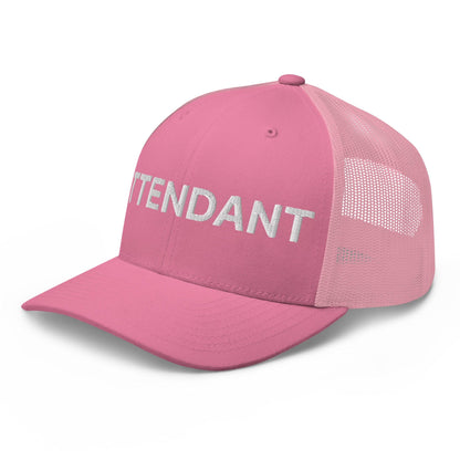 Attendant Work Block Embroidered Mesh Trucker Hat