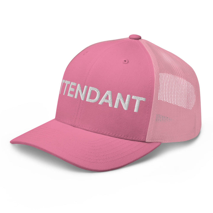 Attendant Work Block Embroidered Mesh Trucker Hat