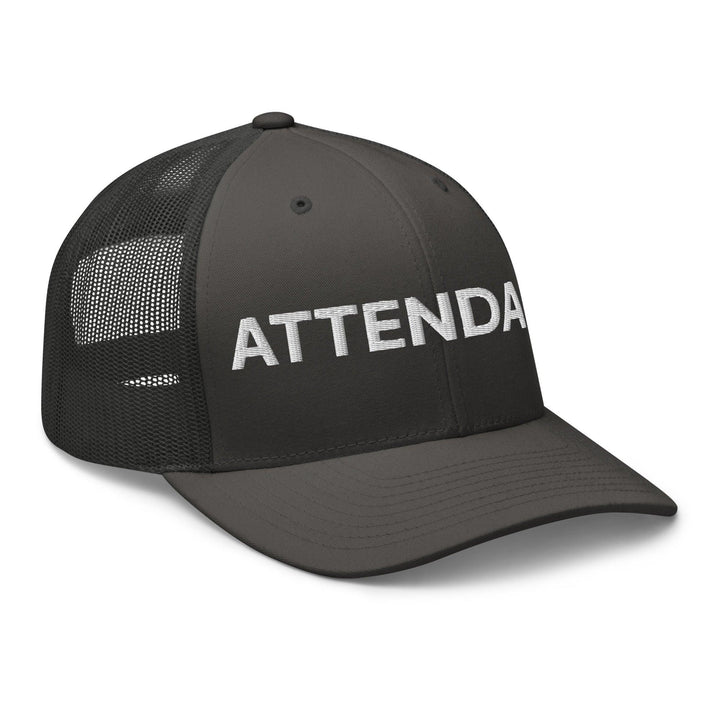 Attendant Work Block Embroidered Mesh Trucker Hat