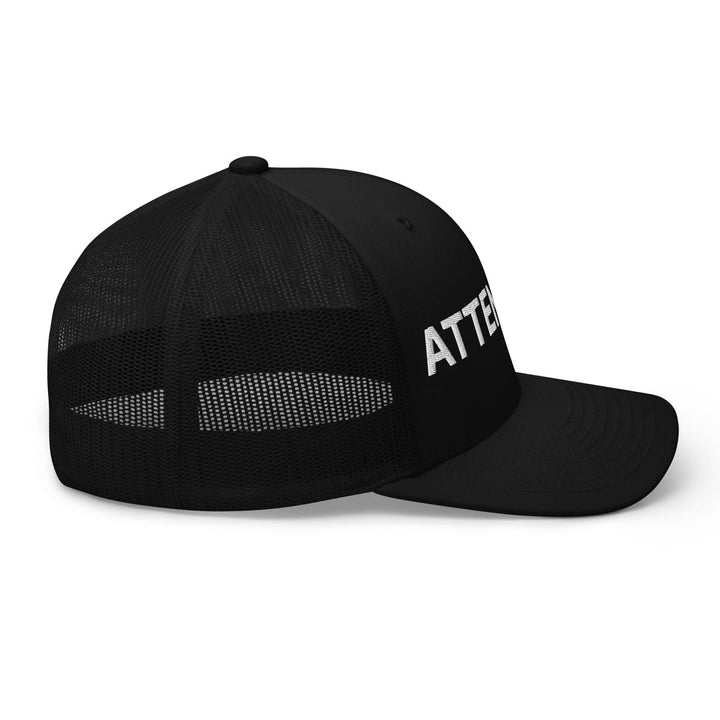 Attendant Work Block Embroidered Mesh Trucker Hat