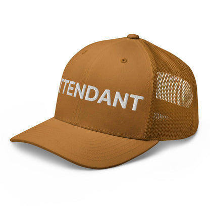 Attendant Work Block Embroidered Mesh Trucker Hat