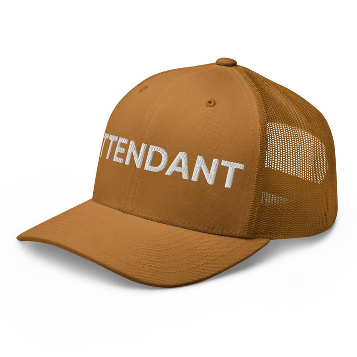 Attendant Work Block Embroidered Mesh Trucker Hat