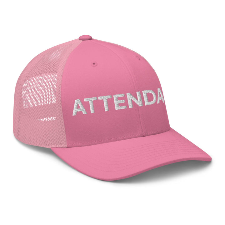 Attendant Work Block Embroidered Mesh Trucker Hat