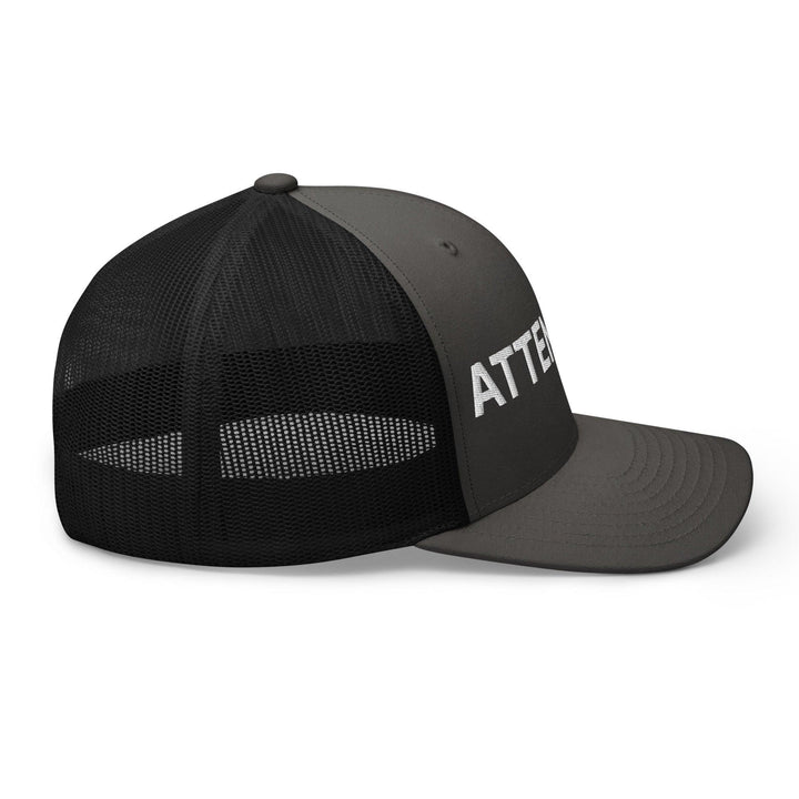 Attendant Work Block Embroidered Mesh Trucker Hat
