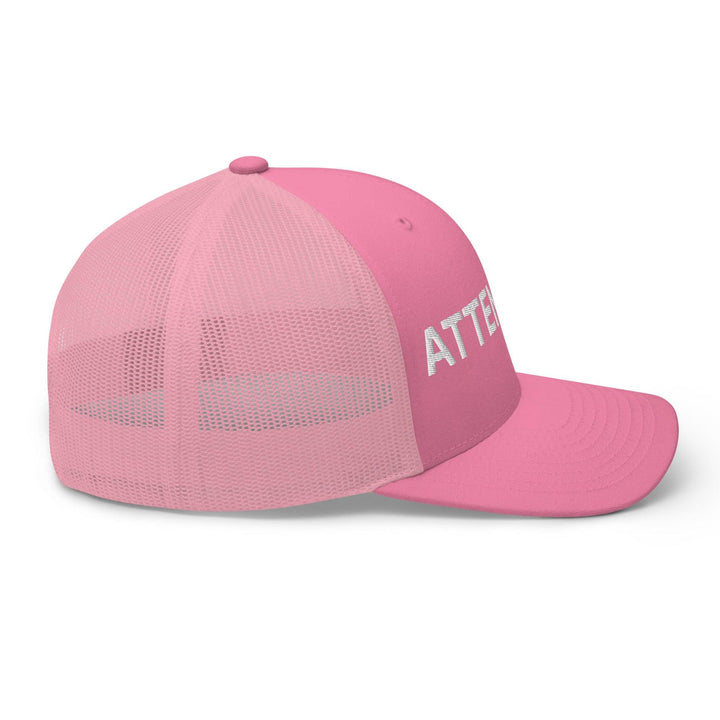 Attendant Work Block Embroidered Mesh Trucker Hat