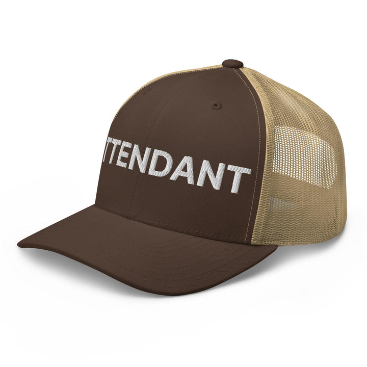 Attendant Work Block Embroidered Mesh Trucker Hat