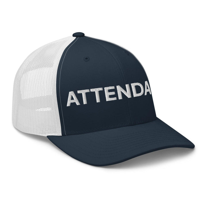 Attendant Work Block Embroidered Mesh Trucker Hat