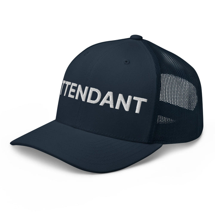 Attendant Work Block Embroidered Mesh Trucker Hat