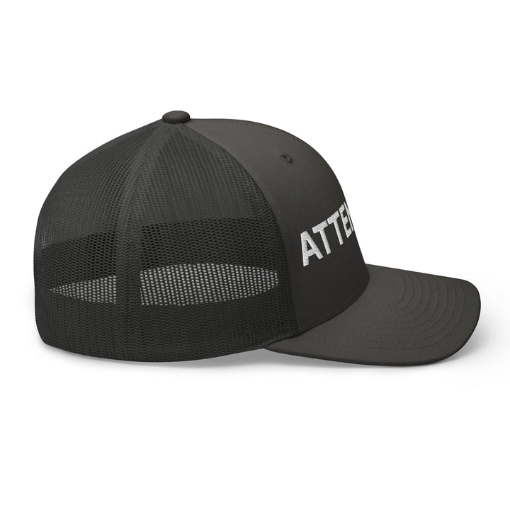 Attendant Work Block Embroidered Mesh Trucker Hat
