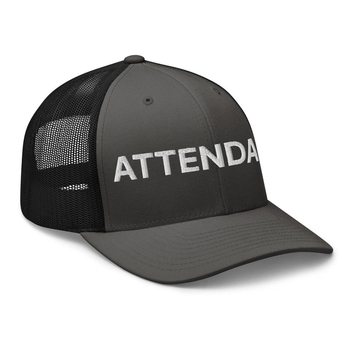 Attendant Work Block Embroidered Mesh Trucker Hat