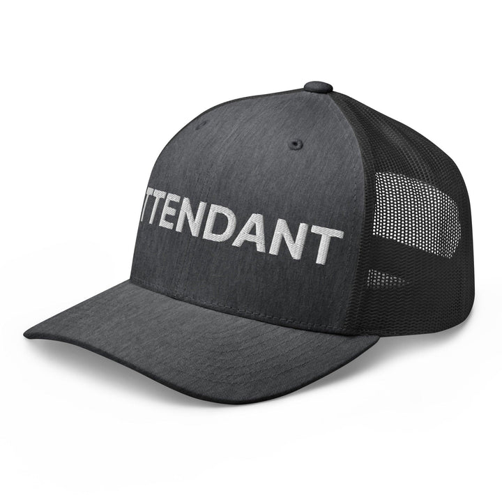 Attendant Work Block Embroidered Mesh Trucker Hat