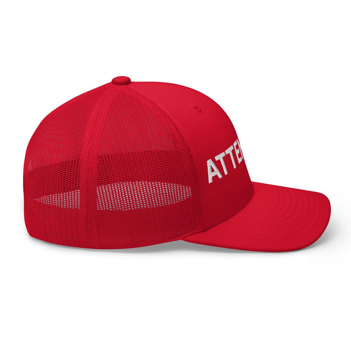 Attendant Work Block Embroidered Mesh Trucker Hat