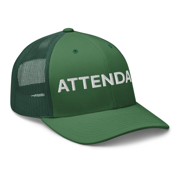 Attendant Work Block Embroidered Mesh Trucker Hat