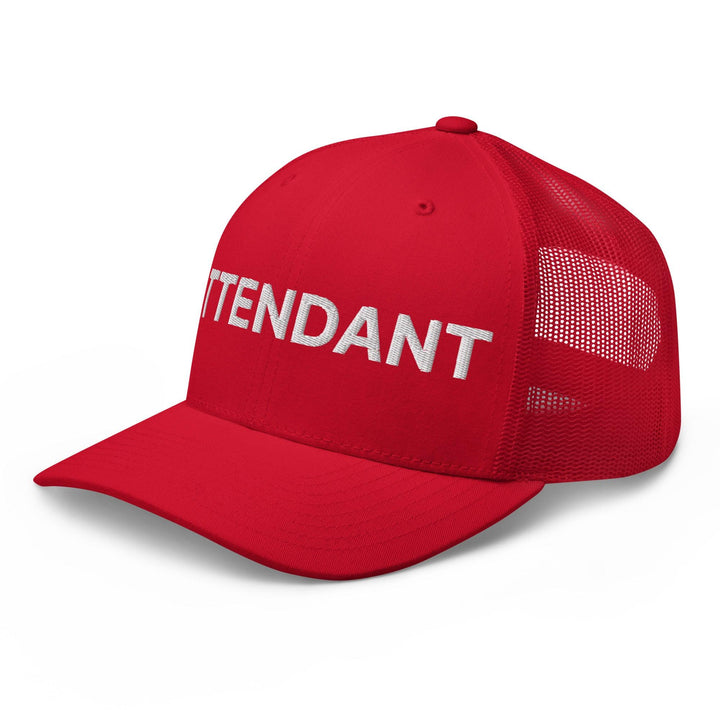Attendant Work Block Embroidered Mesh Trucker Hat