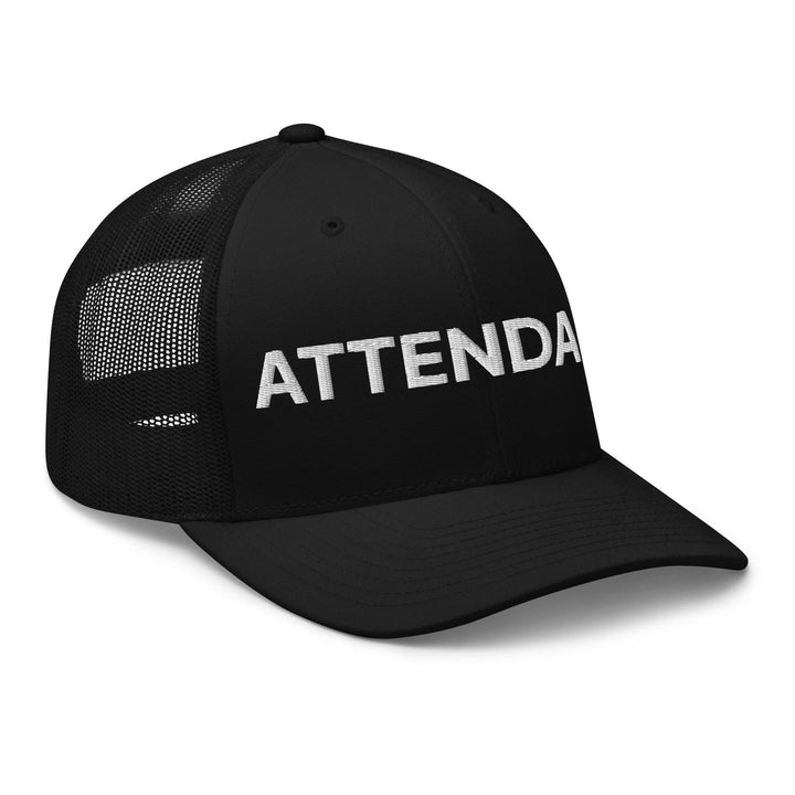 Attendant Work Block Embroidered Mesh Trucker Hat