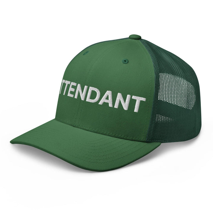 Attendant Work Block Embroidered Mesh Trucker Hat