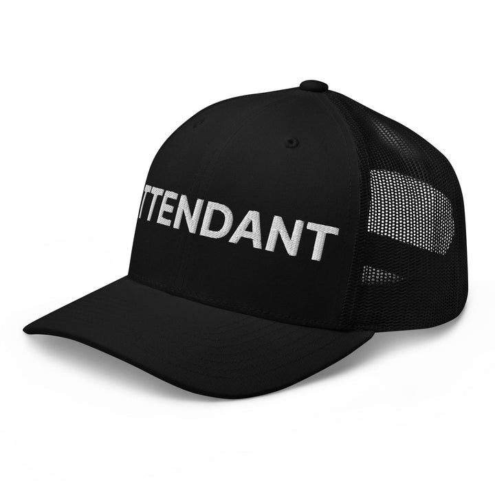 Attendant Work Block Embroidered Mesh Trucker Hat